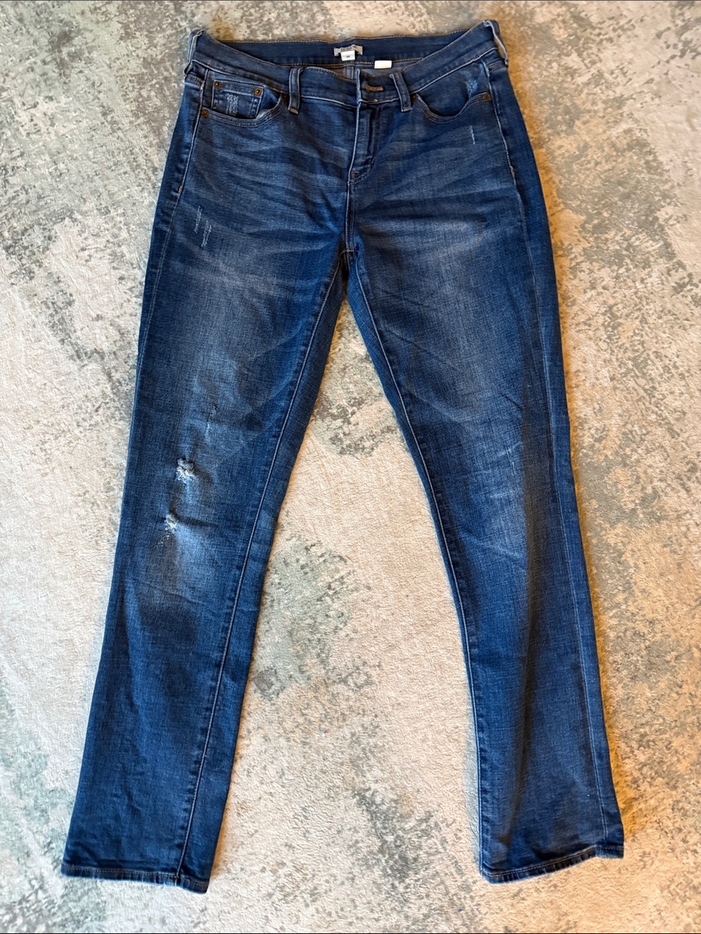 J. Crew Women’s Distressed Straight Leg Jeans, Size 26 x 30